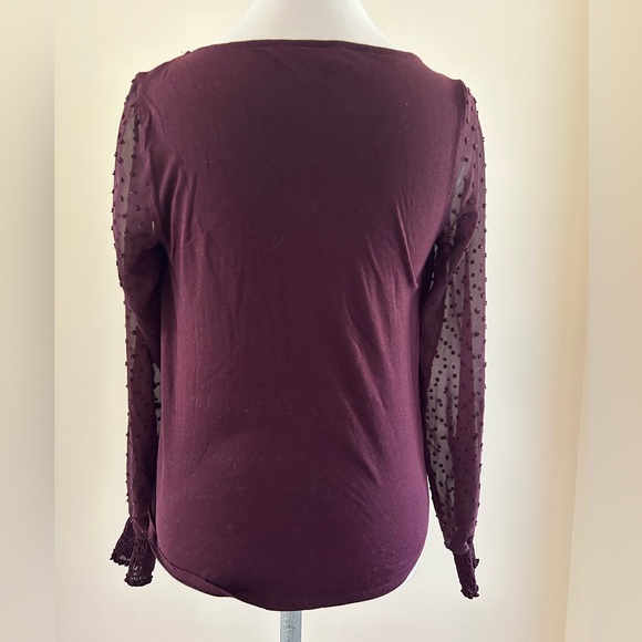 Pretty Wine Colored Top - Picture 5 of 6
